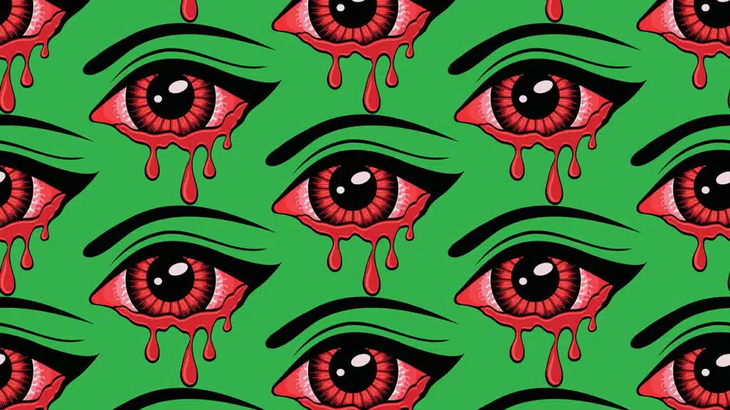 bleeding eyes illustration