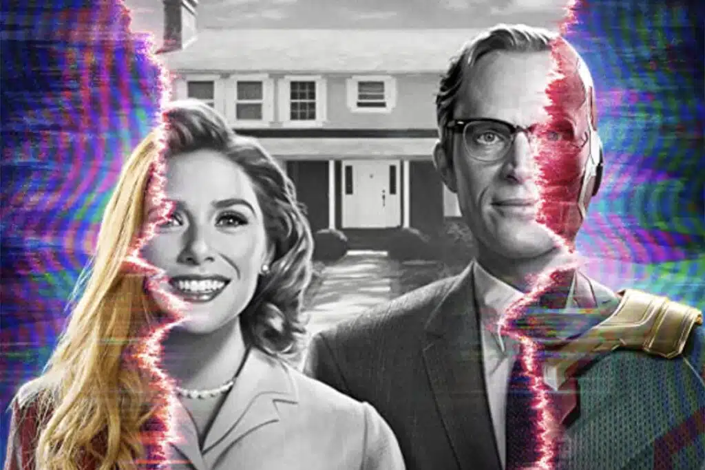 Elizabeth Olsen and Paul Bettany in 'WandaVision' (2021) (IMDB)