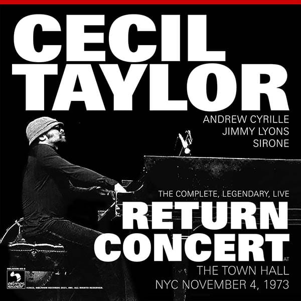 Cecil Taylor 1973 Town Hall Concert Oblivion Records