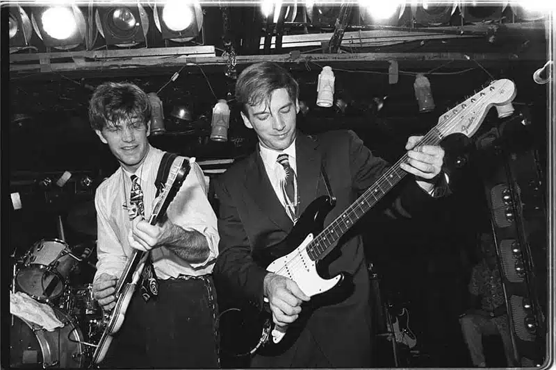 Chris Isaak and James Calvin Wilsey photo Sue Brisk via Michael Goldberg