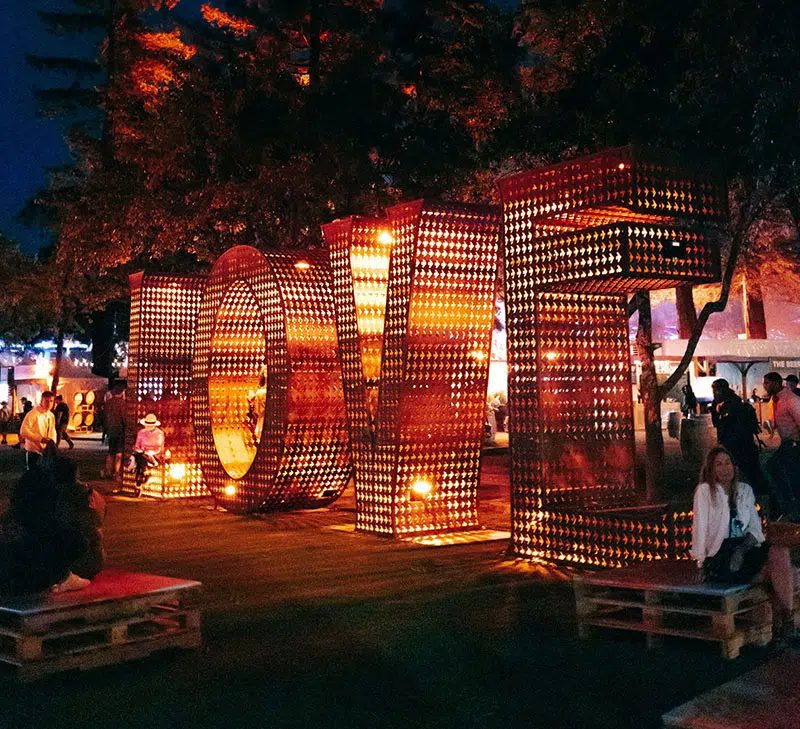 Bottlerock 2022 LOVE installation