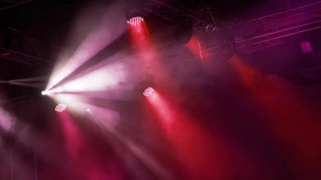 red stage lights AdobeStock 157307120