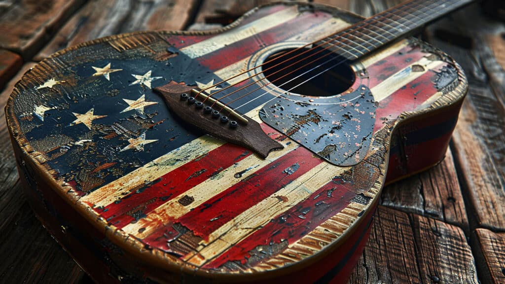 American flag guitar